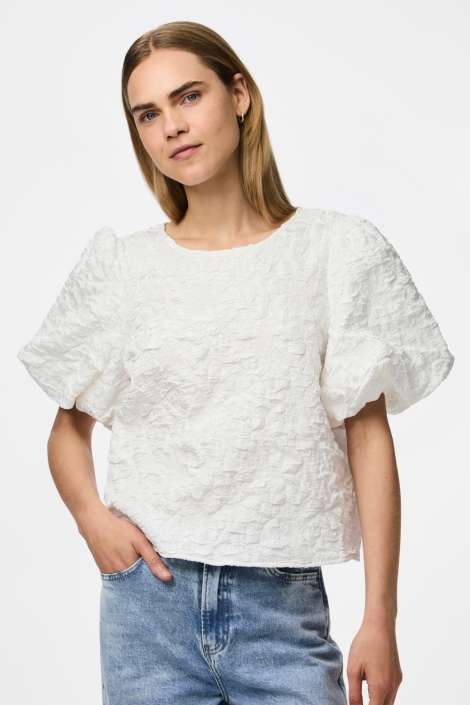 Pieces pcgretchen ss o-neck top wvn d2d pp